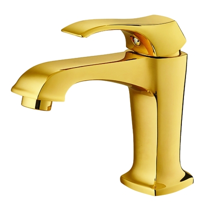 Светлая утечка Faucet туалета ручки Faucet таза мытья одного золота устойчивая