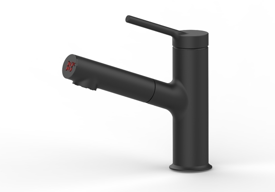 Вытяните вне Bathroom крана смесителя faucet таза цифрового дисплея однорычажный для раковины